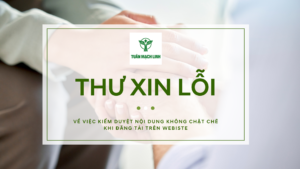 Thư xin lỗi khách hàng vì kiểm duyệt nội dung không chặt chẽ trên Website